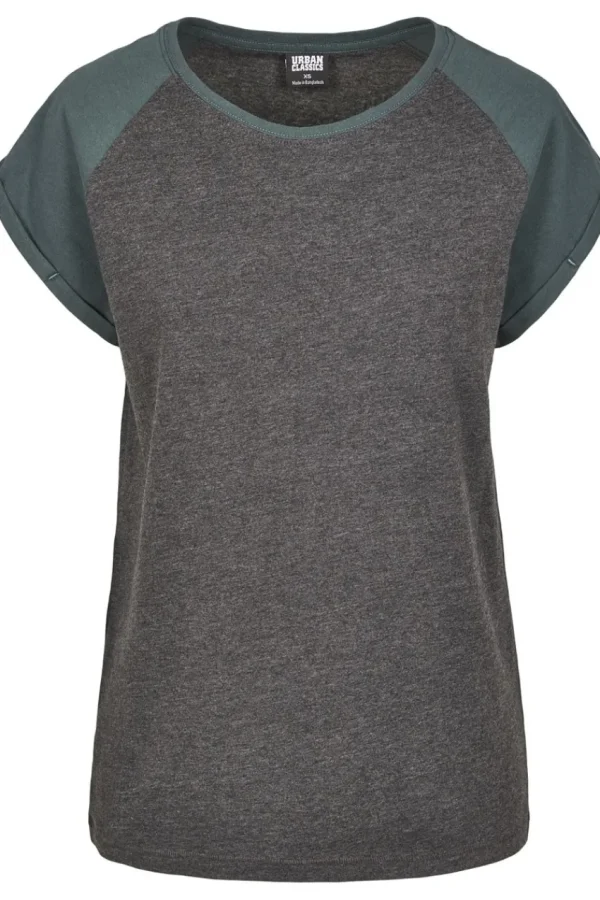 Urban Classics T-shirt con maniche raglan a contrasto taglie forti Outlet