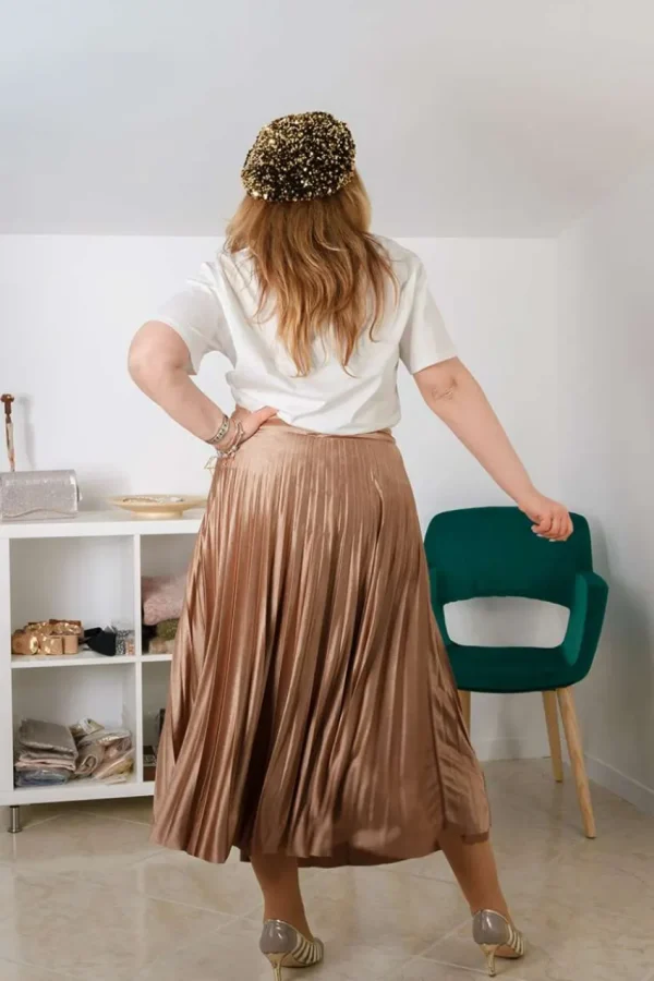 Jiveley T-shirt scollo rotondo in cotone taglie comode Fashion