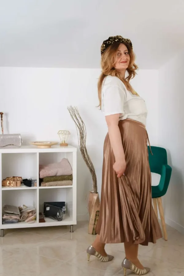 Jiveley T-shirt scollo rotondo in cotone taglie comode Fashion