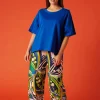 Talissa Mode T-shirt scollo rotondo spalline con dettaglio taglie comode Discount