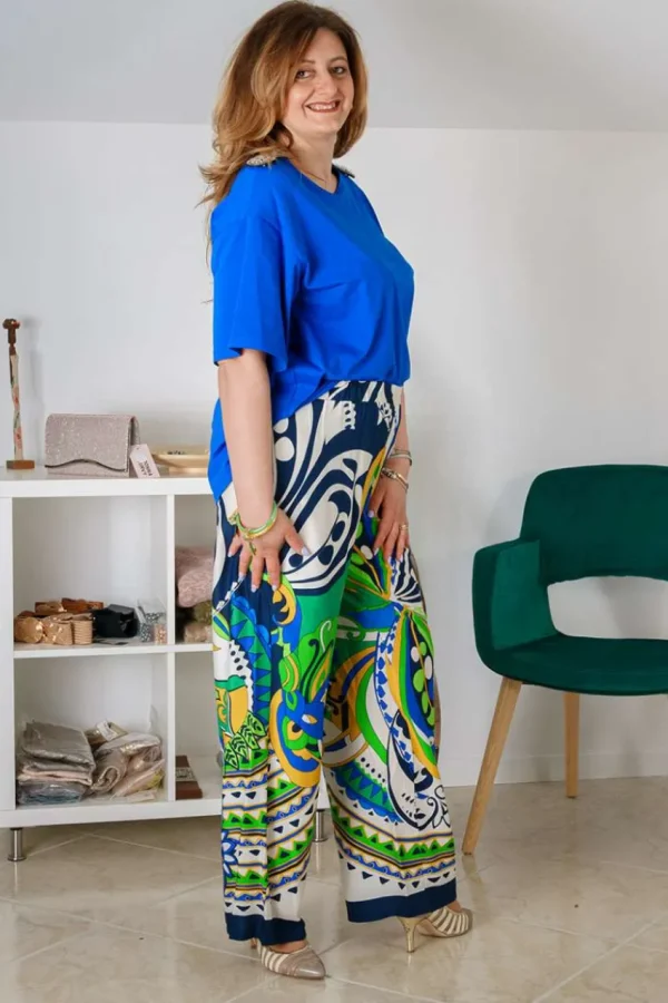 Talissa Mode T-shirt scollo rotondo spalline con dettaglio taglie comode Discount